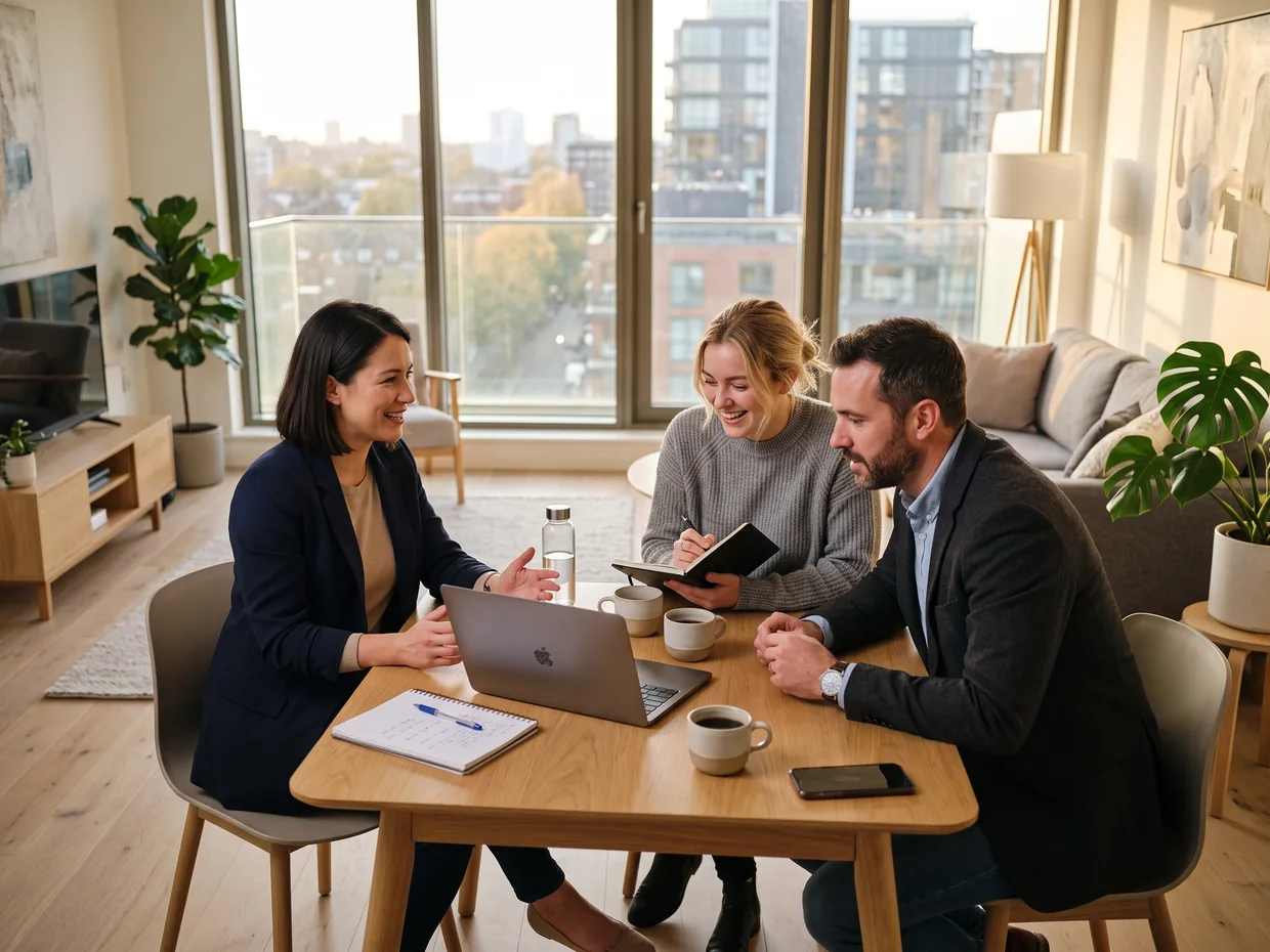 Geschäftsreisende und Projektteam arbeiten gemeinsam in einem Business-Apartment des MH Hotel Salzgitter